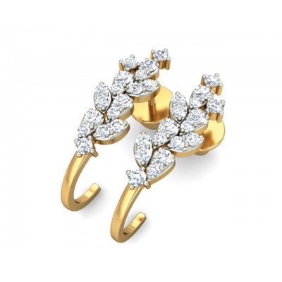 Femi Diamond Half Bali earrings in gold